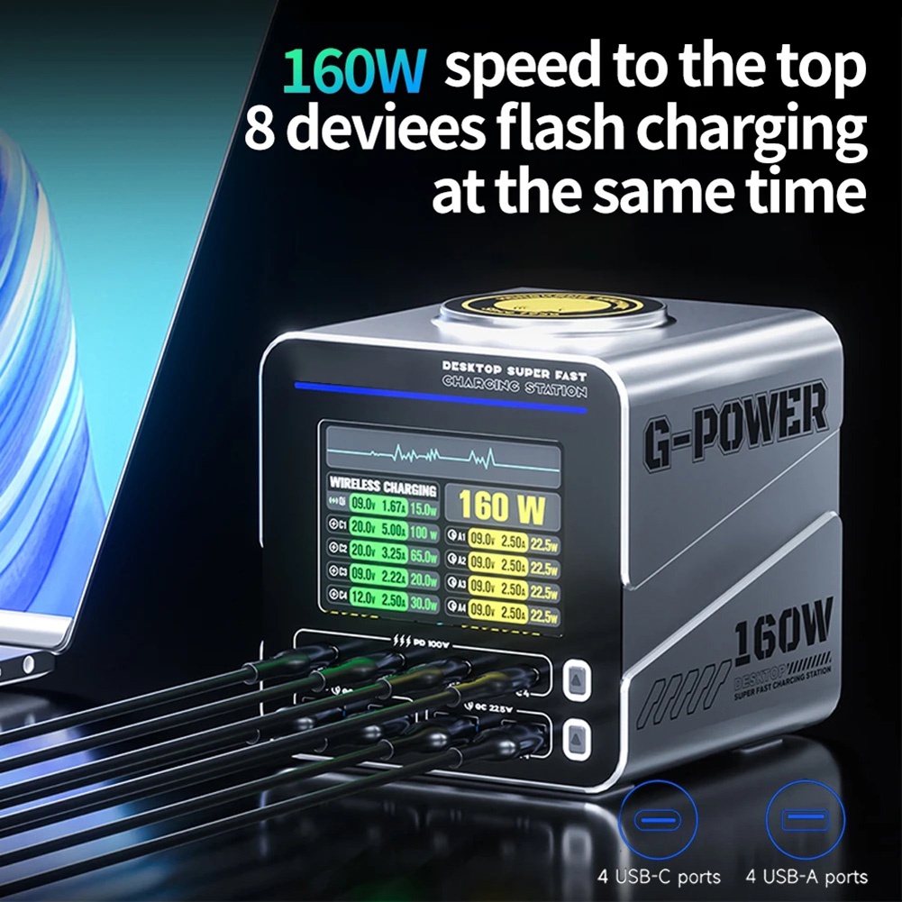newA10R 160W 8-Port GaN Fast C - Electronics Repair Tools And Equipment 评论和价格
