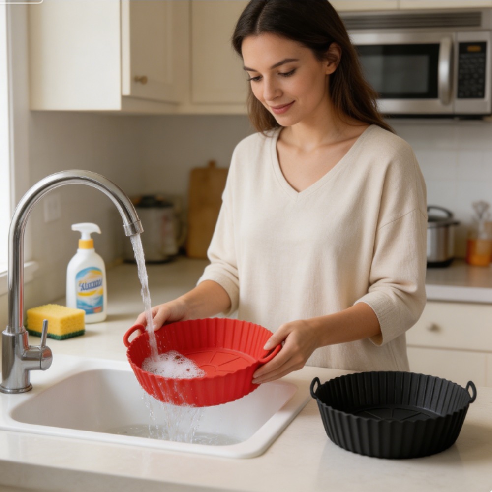 Round Silicone Air Fryer Liner - Heat Mat Silicone 评论和价格